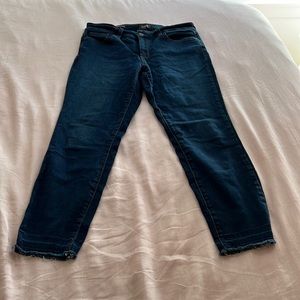 NYDJ AMI skinny ankle jeans with raw hem size 10